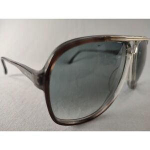 Vintage Solex SY-57 Gray Aviator Sunglasses 59-21-145 Sweat Bar Retro Japan